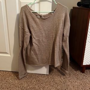 Brown bow tie sweater